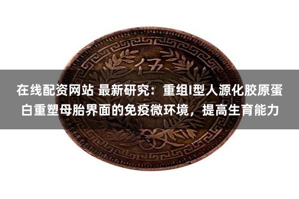 在线配资网站 最新研究：重组I型人源化胶原蛋白重塑母胎界面的免疫微环境，提高生育能力