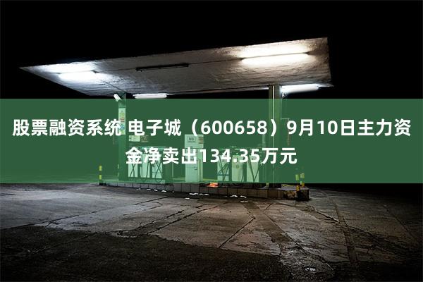 股票融资系统 电子城（600658）9月10日主力资金净卖出134.35万元